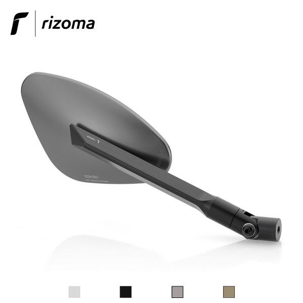 Rizoma Genesi aluminum mirror approved thunder grey color