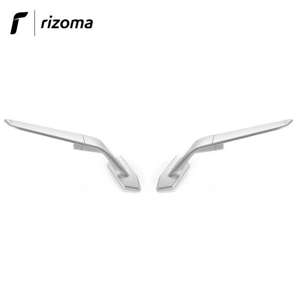 Coppia specchietti Rizoma Stealth  in alluminio non omologati colore argento per Aprilia RS660 2020>