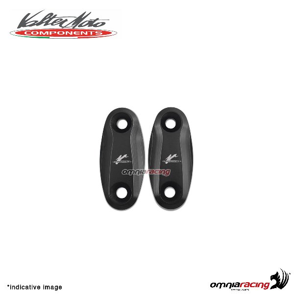 Tappi fori specchi Valtermoto in alluminio nero per Honda CBR600RR 2003>2015