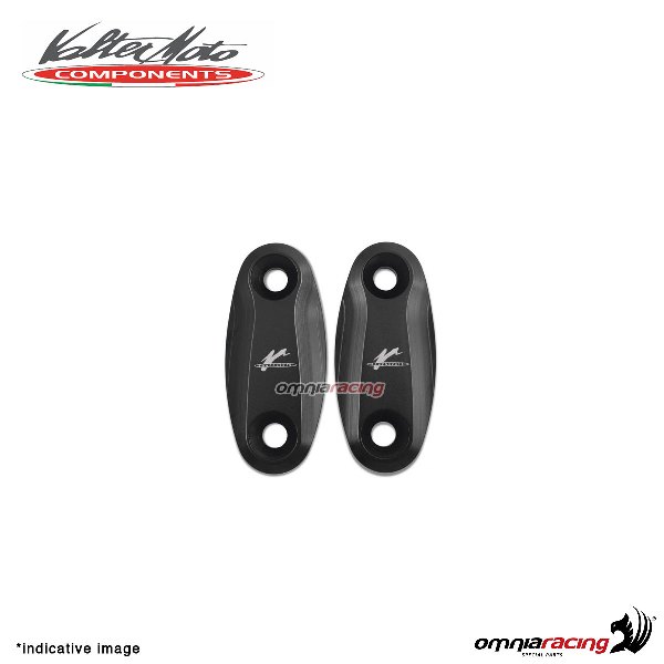 Tappi fori specchi Valtermoto in alluminio nero per Honda CBR900 2000>2003