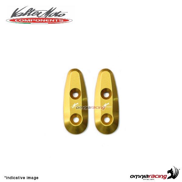 Valtermoto mirrors hole covers gold aluminum for Yamaha R6 1999>2005