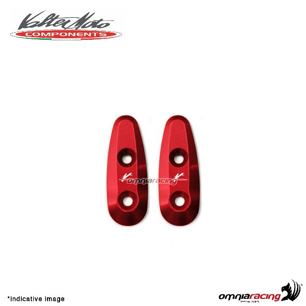 Valtermoto mirrors hole covers red aluminum for Yamaha R6 1999>2005