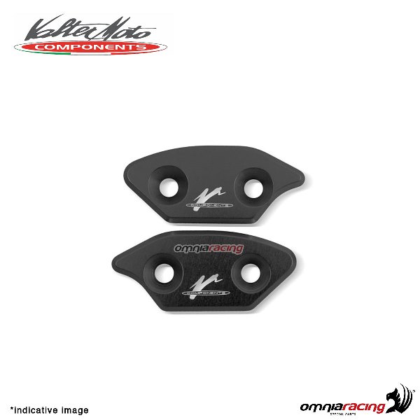 Valtermoto mirrors hole covers black aluminum for Yamaha R6 2008>2016