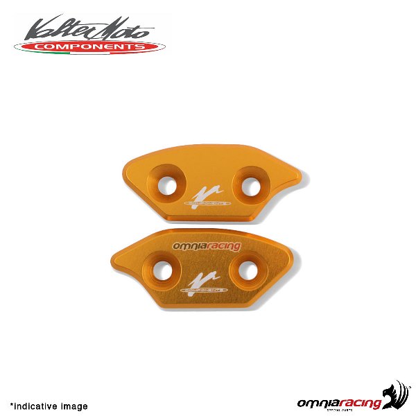 Tappi fori specchi Valtermoto in alluminio oro per Yamaha R6 2008>2016