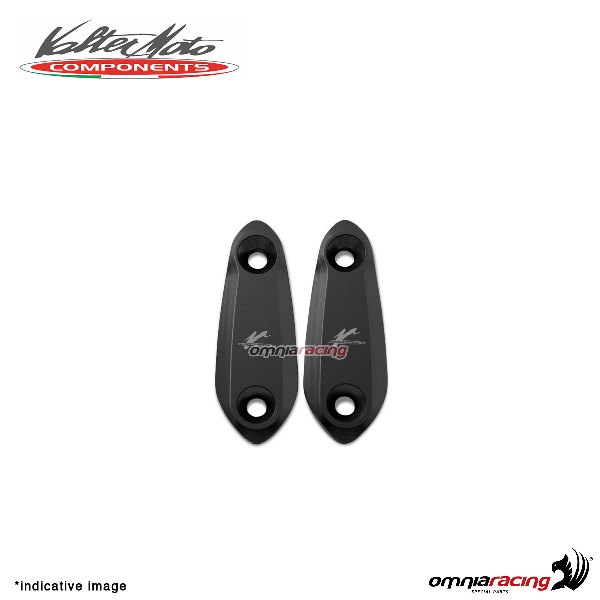 Valtermoto mirrors hole covers black aluminum for Kawasaki ZX6R 2009>2012