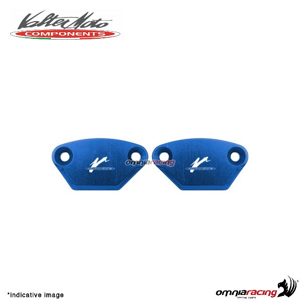 Valtermoto mirrors hole covers blue aluminum for Kawasaki ZX10R 2011>2015