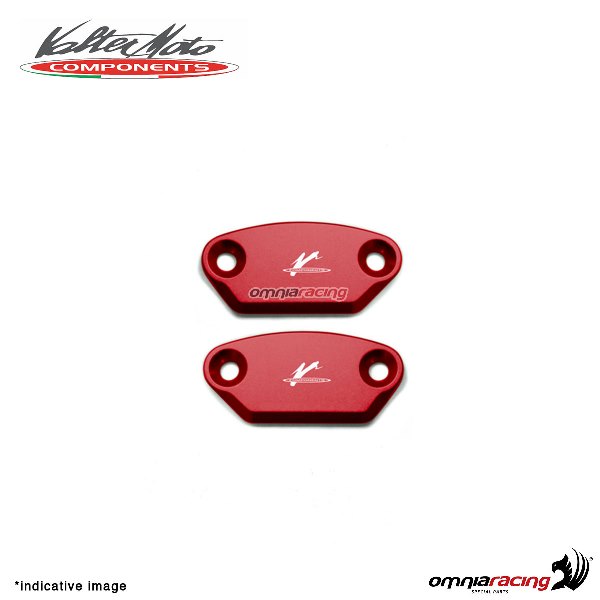 Valtermoto mirrors hole covers red aluminum for Kawasaki ZX10R 2016>2018