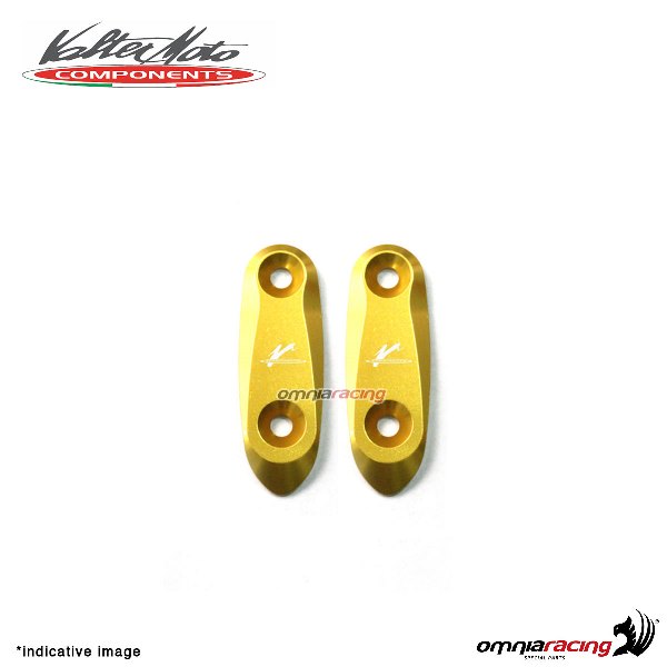 Tappi fori specchi Valtermoto in alluminio oro per Suzuki GSXR1000 ABS 2017>2018