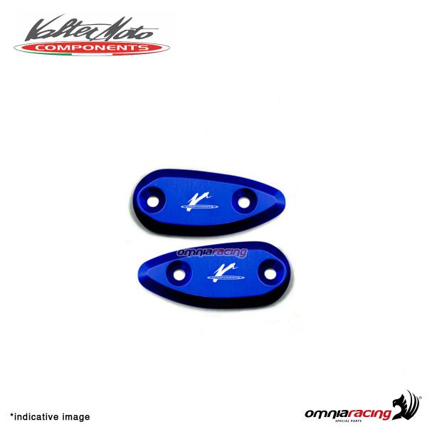 Tappi fori specchi Valtermoto in alluminio blu per Honda CBR1000RR ABS 2017