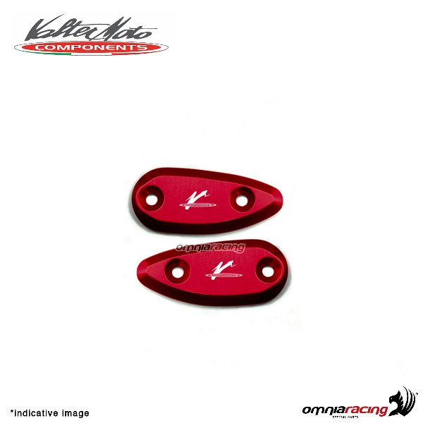 Valtermoto mirrors hole covers red aluminum for Ducati Panigale V4 2018