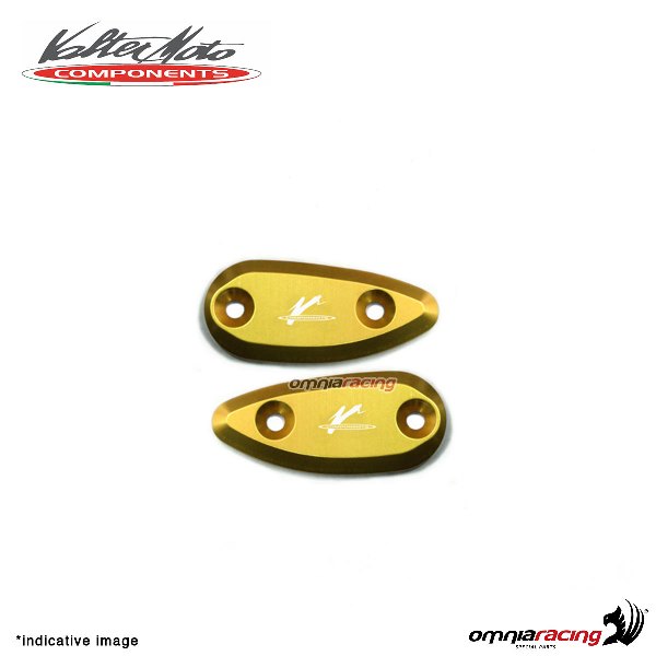 Valtermoto mirrors hole covers gold aluminum for Aprilia RSV4 2017>2018