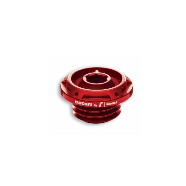 Rizoma red aluminum engine oil cap Ducati Diavel V4 2023-2024