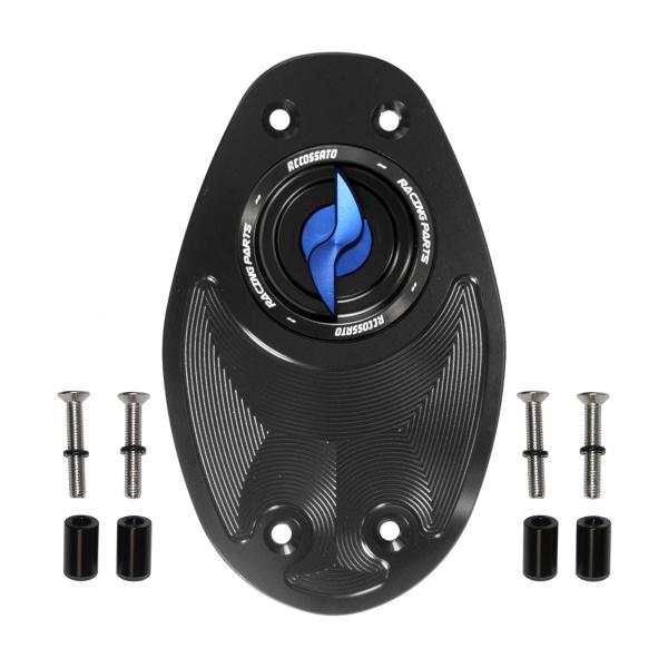Accossato blue aluminum fuel tank cap quick release Ducati 749 2003-2004