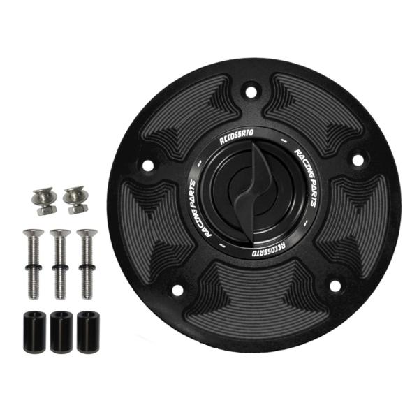 Tappo serbatoio benzina Accossato alluminio nero chiusura rapida Honda CBR1000RR 2014-2016