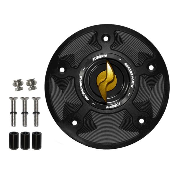 Accossato gold aluminum fuel tank cap quick release Honda CBR1000RR 2014-2016