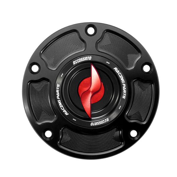 Accossato red aluminum fuel tank cap quick release KTM 1190 RC8 2008-2015