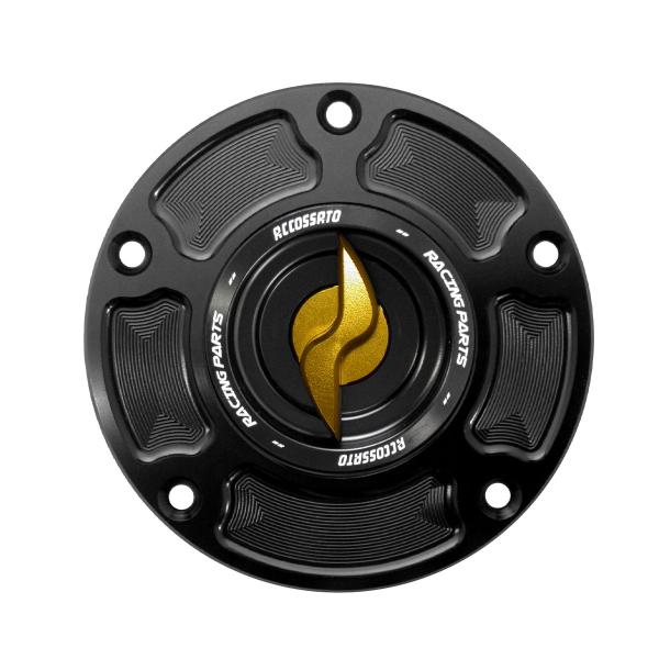Accossato gold aluminum fuel tank cap quick release KTM 1190 RC8 2008-2015