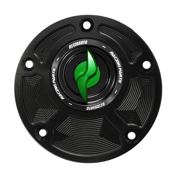 Accossato green aluminum fuel tank cap quick release MV Agusta 1000 F4 1997-2009