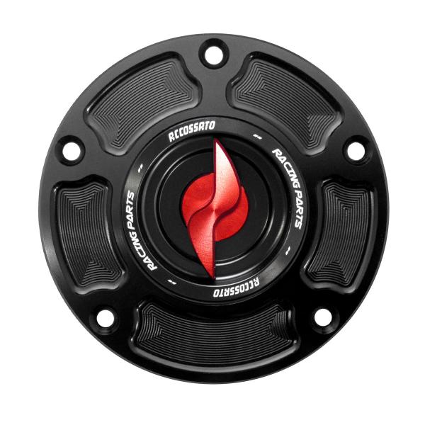 Tappo serbatoio benzina Accossato alluminio rosso chiusura rapida MV Agusta 1090 Brutale 2012-2015