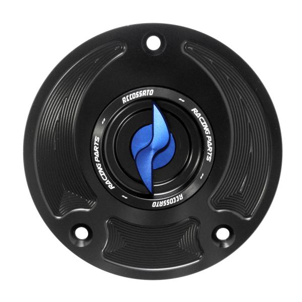 Tappo serbatoio benzina Accossato alluminio blu chiusura rapida Suzuki GSXR750 2004-2013