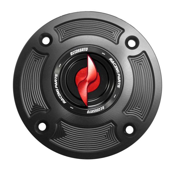 Tappo serbatoio benzina Accossato alluminio rosso chiusura rapida Suzuki SV650 1999-2002