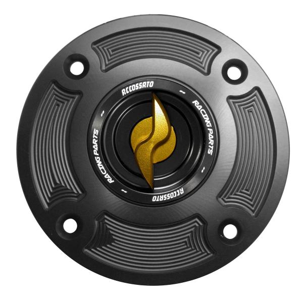 Accossato gold aluminum fuel tank cap quick release Suzuki GS500 2001-2007