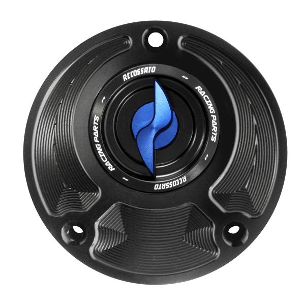 Accossato blue aluminum fuel tank cap quick release Yamaha YZF R125 2012