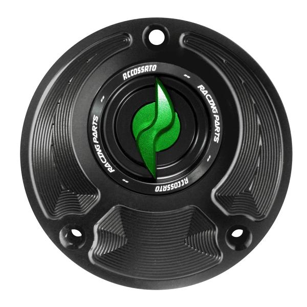 Tappo serbatoio benzina Accossato alluminio verde chiusura rapida Yamaha YZF R3 2015-2018