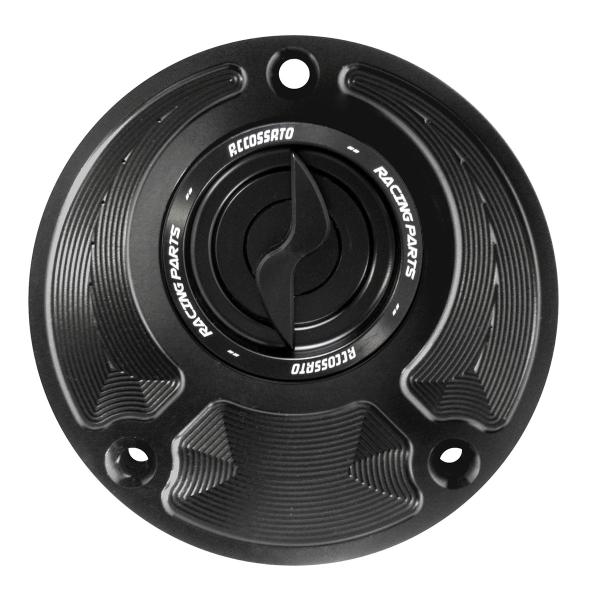 Tappo serbatoio benzina Accossato alluminio nero chiusura rapida Yamaha YZF R6 1999-2021