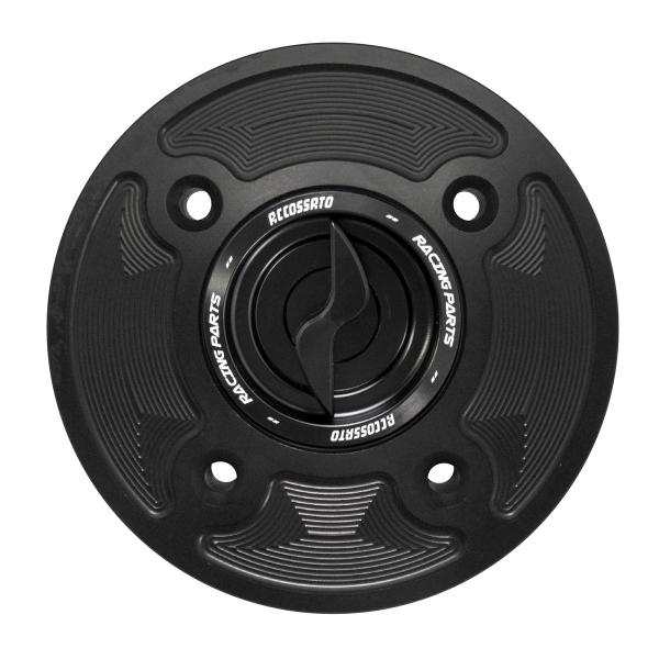 Accossato black aluminum fuel tank cap quick release Kawasaki Z900 2017-2022