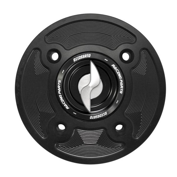 Accossato silver aluminum fuel tank cap quick release Kawasaki Z650 2017-2022