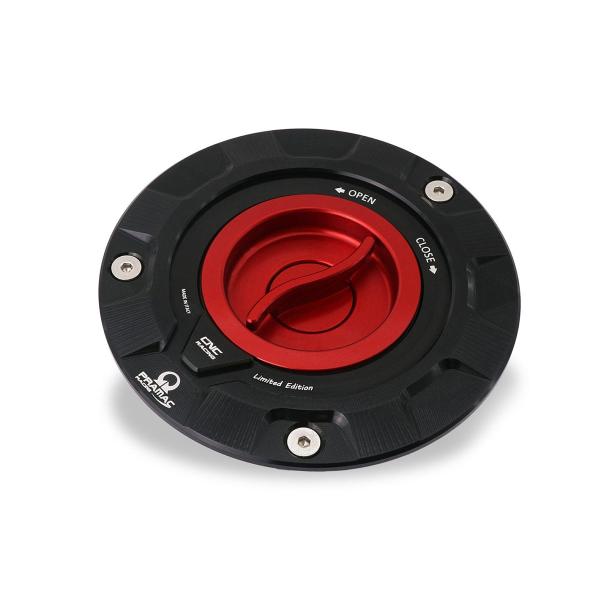 CNC Racing black/red fuel tank cap Pramac Ducati Panigale 1199R 2013-2017