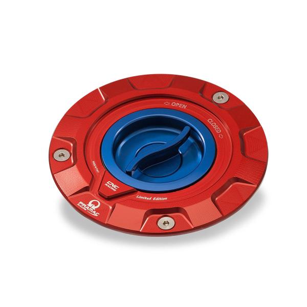 Tappo serbatoio benzina CNC Racing Pramac rosso/blu Ducati DesertX 937 2022-2024