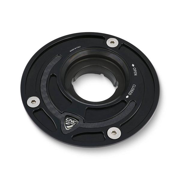Flangia tappo serbatoio benzina CNC Racing Carbon nero Ducati 1198SP 2011