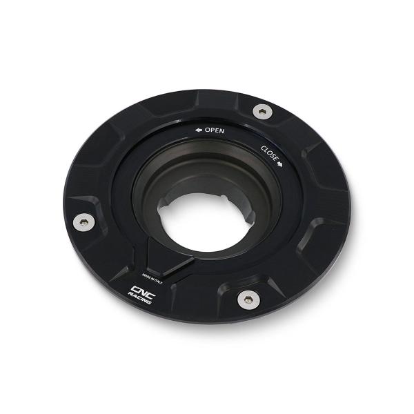 Flangia tappo serbatoio benzina CNC Racing Gear nero Ducati Streetfighter V4S 2020-2024