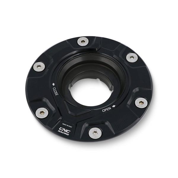 CNC Racing black fuel tank cap flange Gear Aprilia RS660 2021-2022