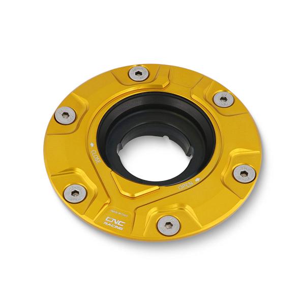 Flangia tappo serbatoio benzina CNC Racing Gear oro Aprilia RS660 2021-2022
