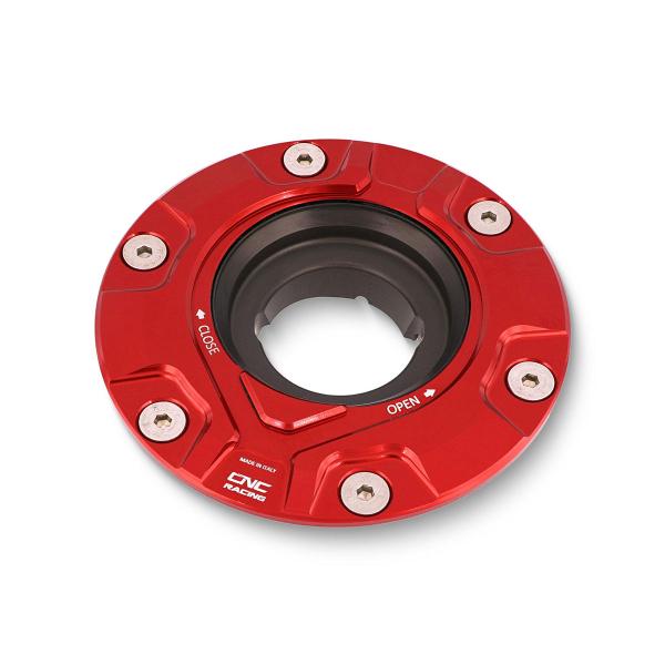 Flangia tappo serbatoio benzina CNC Racing Gear rosso Aprilia RS660 2021-2022