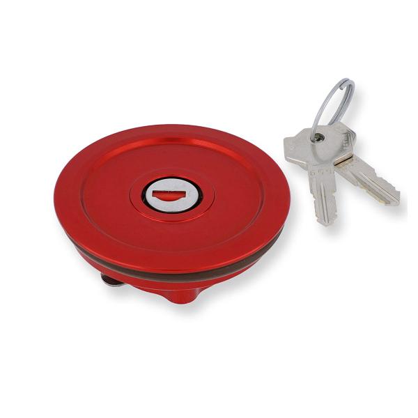 Chiusura tappo serbatoio benzina CNC Racing Key Lock Rosso