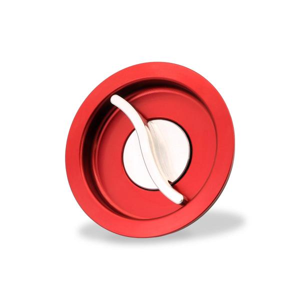 Chiusura tappo serbatoio benzina CNC Racing Fast Open Bicolor Rosso/Argento