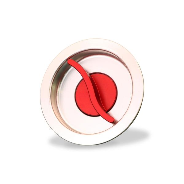 Chiusura tappo serbatoio benzina CNC Racing Fast Open Bicolor Argento/Rosso