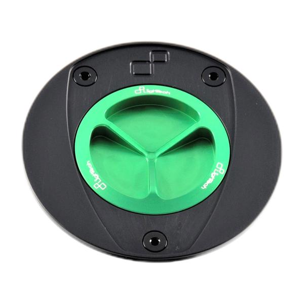 Lightech green spin locking fuel tank cap Kawasaki ZX636 2019-2021