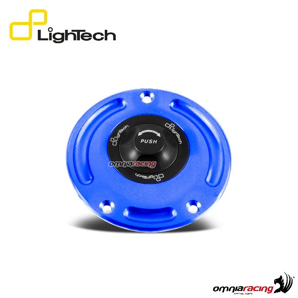 Tappo serbatoio sgancio rapido Lightech TR19 in ergal colore blu per Yamaha R1/R1M 2015>