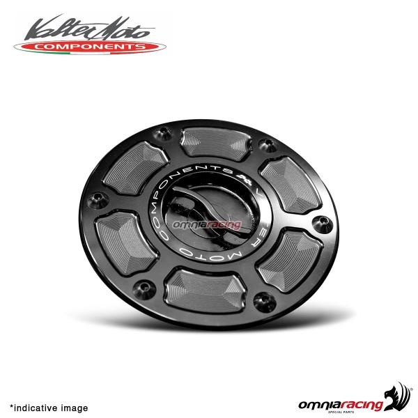 Tappo serbatoio Valtermoto in alluminio nero per Ducati Monster 696 2008>2014