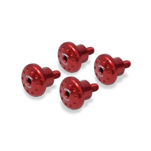 CNC Racing red windshield screw kit Ducati DesertX 937 2022-2024