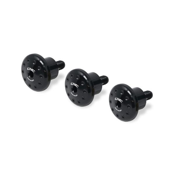 CNC Racing black heat shield and exhaust manifold screw kit Ducati Hypermotard 821 2013-2015