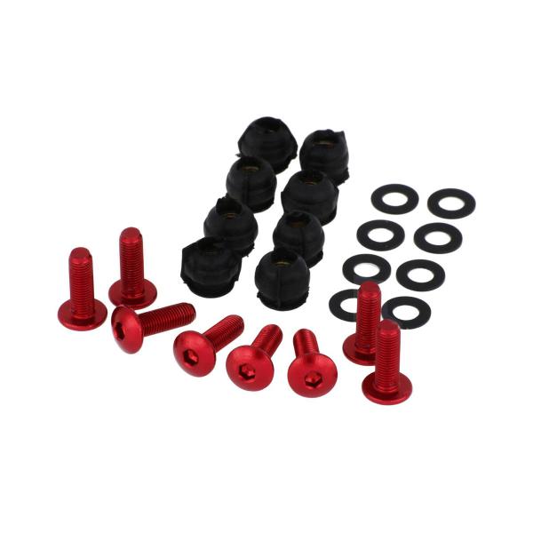 CNC Racing red Original windshield screw kit Ducati 1198 2009-2011