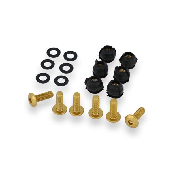 CNC Racing gold Original windshield screw kit 6pz Ducati Panigale V4R 2019-2024