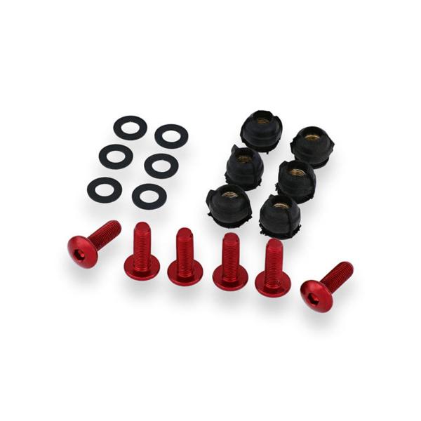 CNC Racing red Original windshield screw kit 6pz Ducati Panigale V2 2020-2024