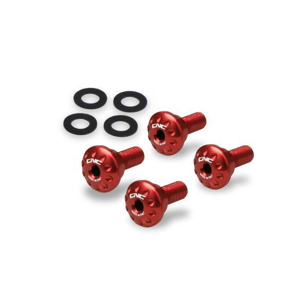 CNC Racing red front fender screw kit Ducati Multistrada V4 Pikes Peak 2022-2024